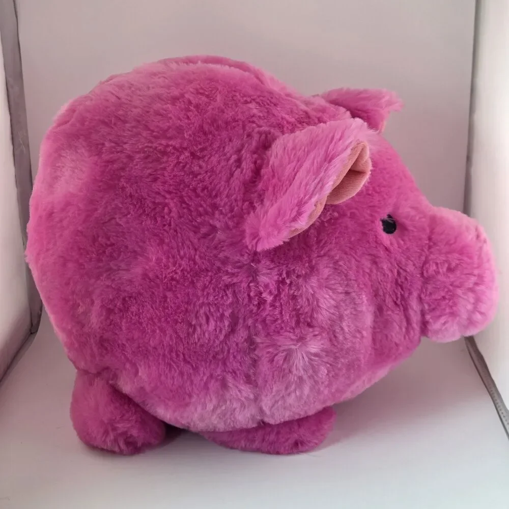 JUMBO Plush Piggy Bank Baby Pink Pig Soft Huggable